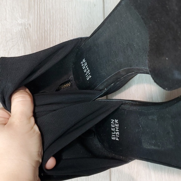 Eileen Fisher Women Powell  Back Zip Suede Platform Clogs Sandals shoes 9.5 - Picture 6 of 11